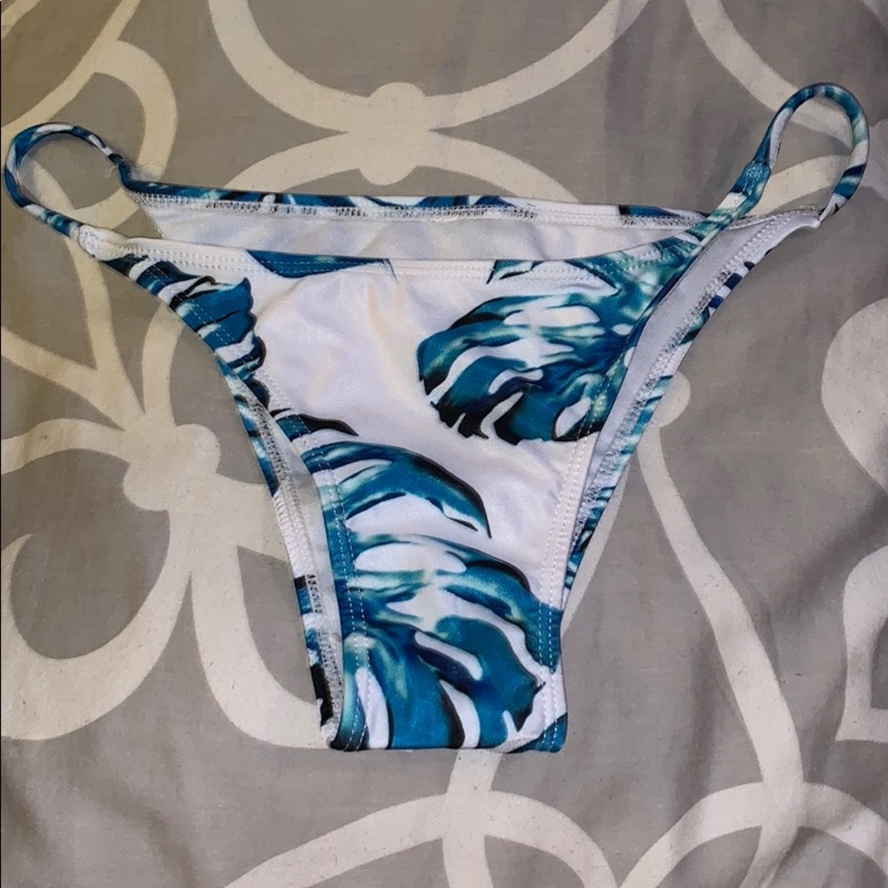 Blue-Green Floral Bottoms